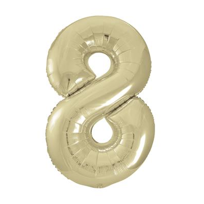 Number Balloon 8 — Gold (34")