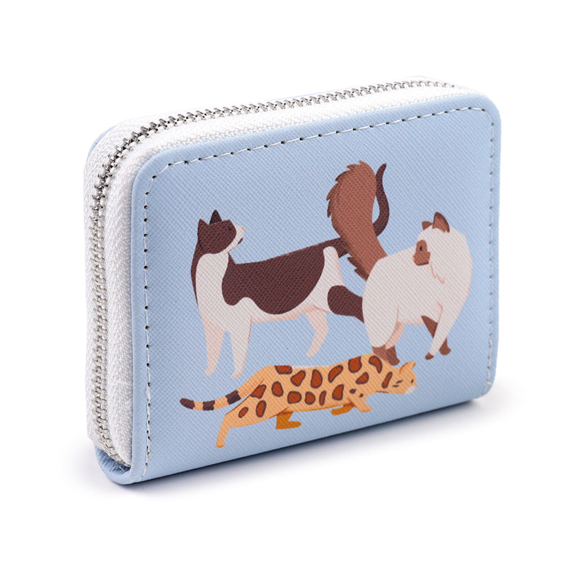 Feline Fine Cats Zip Around Small Wallet Purse