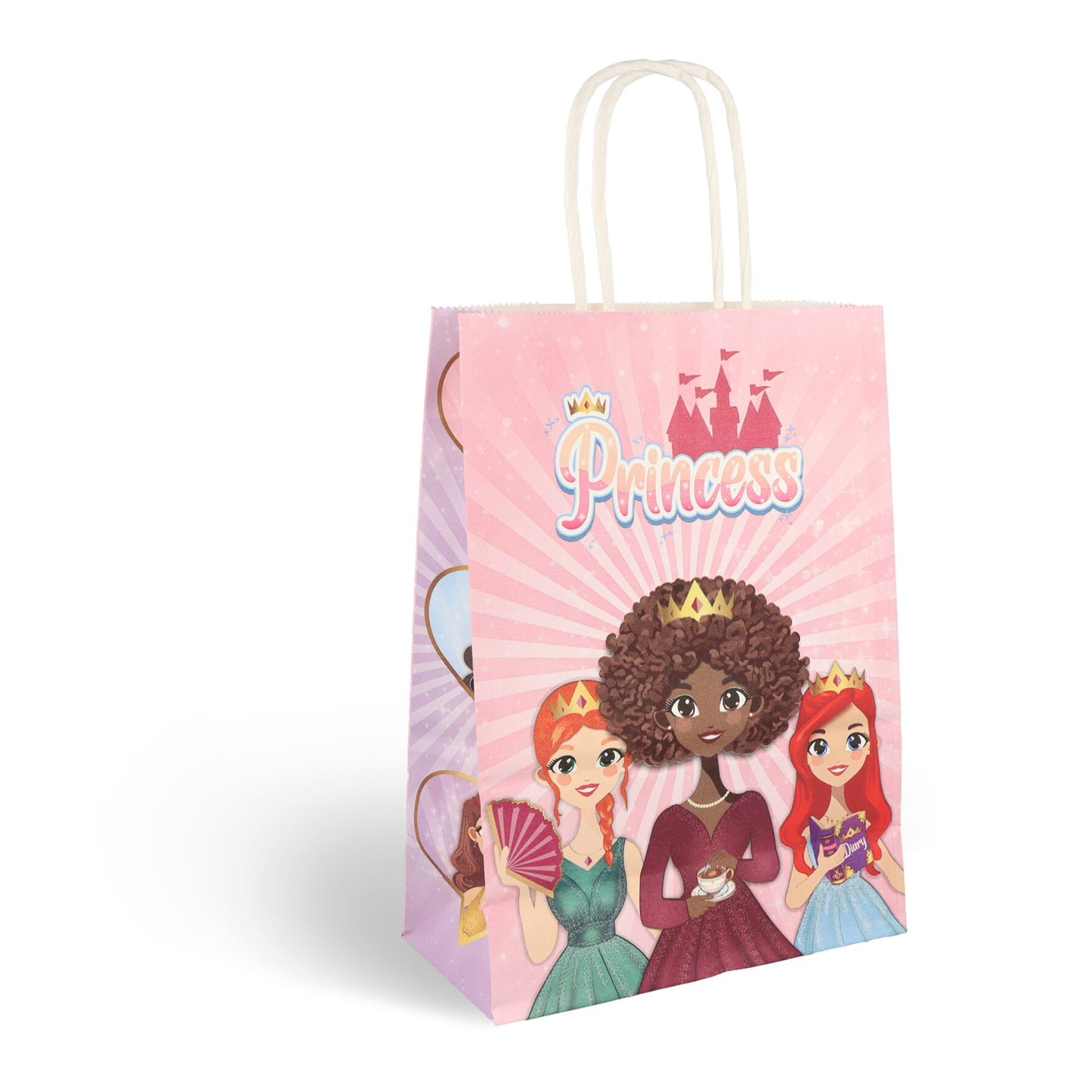 Princess Paper Party Bag with Handles Kit — 12 Kids