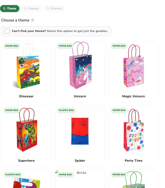 Party Bags Builder Makes Shopping Faster and More Fun
