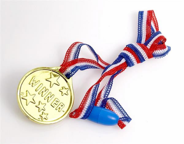 Winners Gold Medal on Ribbon