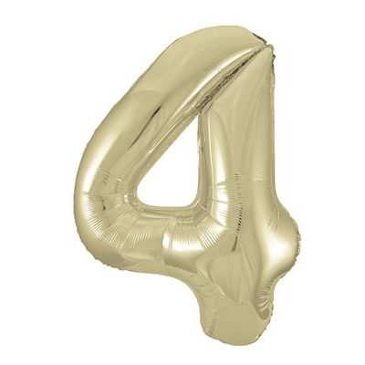 Number Balloon 4 — Gold (34")