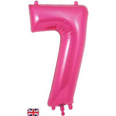 Number Balloon 7 — Pink (34")
