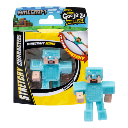 Minecraft Goo Jit Zu Figure — Diamond Armor Steve
