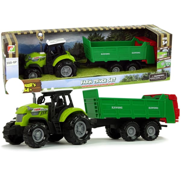 Farm Tractor and Trailer Set