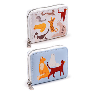 Feline Fine Cats Zip Around Small Wallet Purse