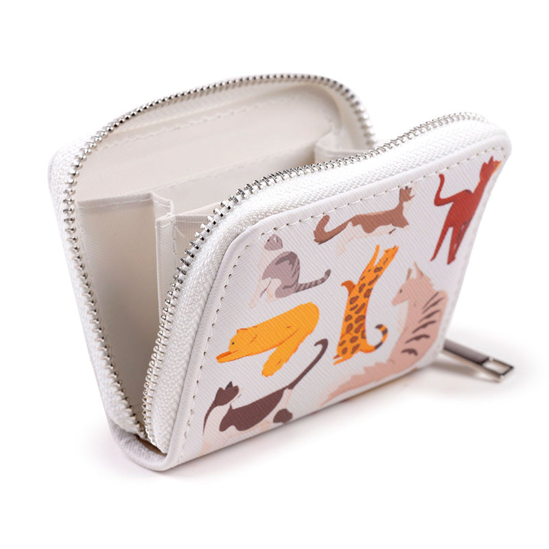 Feline Fine Cats Zip Around Small Wallet Purse