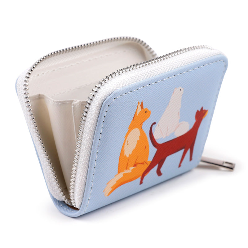 Feline Fine Cats Zip Around Small Wallet Purse