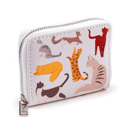 Feline Fine Cats Zip Around Small Wallet Purse