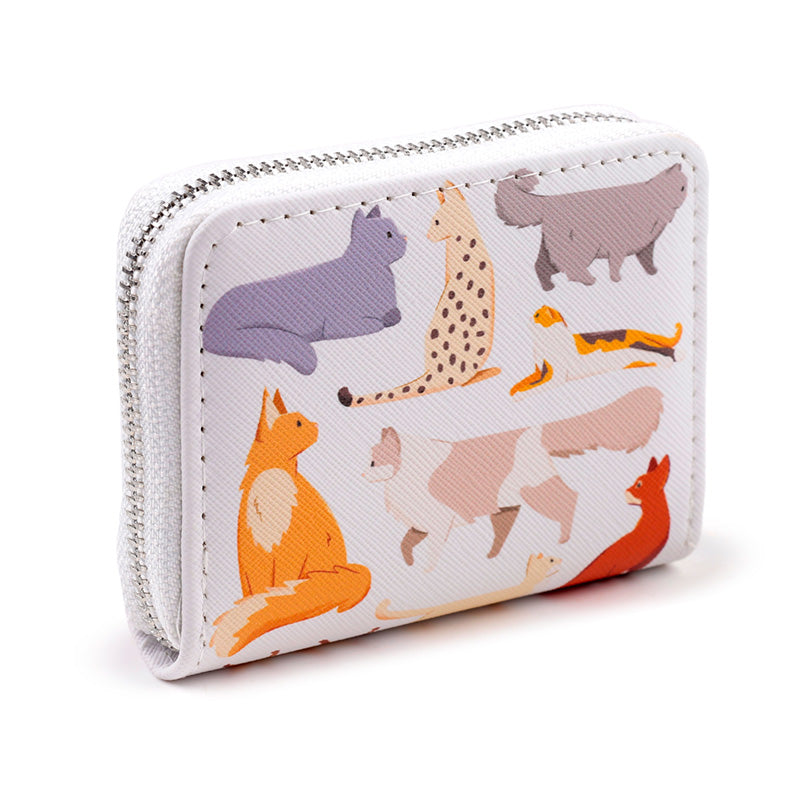 Feline Fine Cats Zip Around Small Wallet Purse