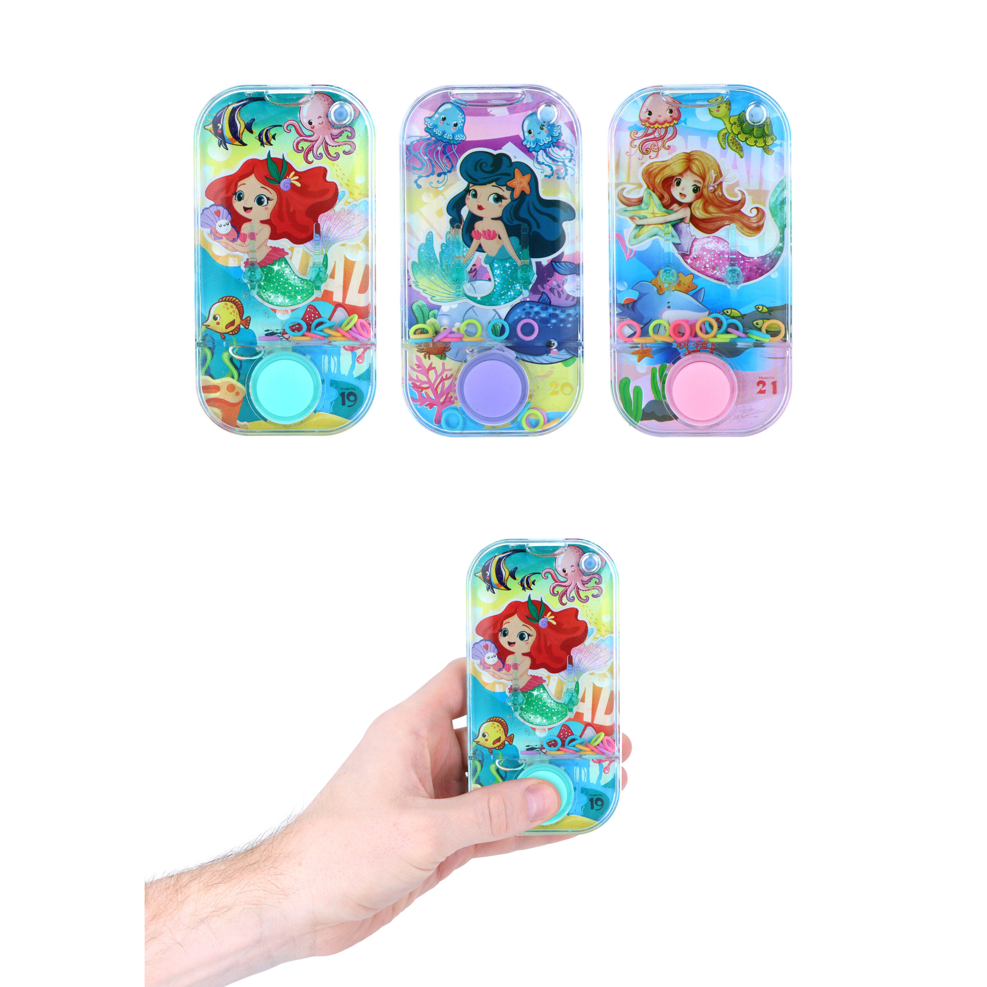 Mini Mermaid Water Game with Balls — 3 Assorted Designs