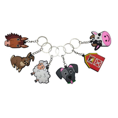 Farm Animals Keyring — 6 Assorted