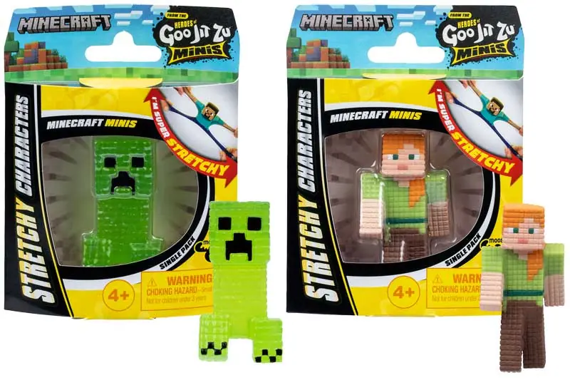 Minecraft Goo Jit Zu Figure — Creeper and Alex
