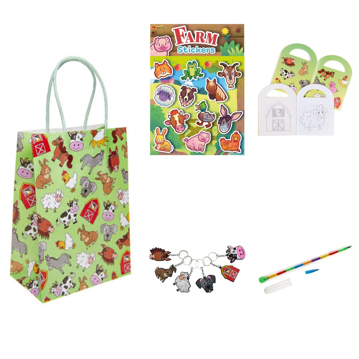 Single Farm Animals Party Bag with Fillers
