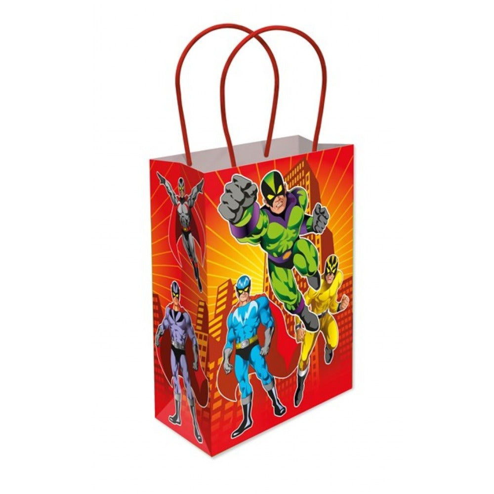 Superhero paper party bag for 20-kid kit